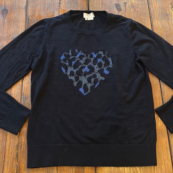kate spade Sweaters - Kate Spade New York Leopard Heart Knit Pullover Sweater
